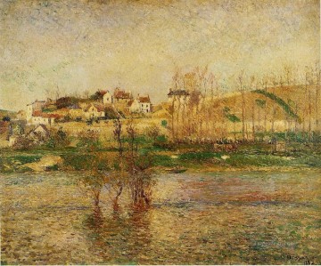 ポントワーズの洪水 1882年 カミーユ・ピサロの風景 Oil Paintings